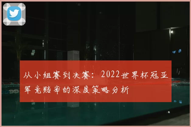 从小组赛到决赛:2022世界杯冠亚军竞赔率的深度策略分析